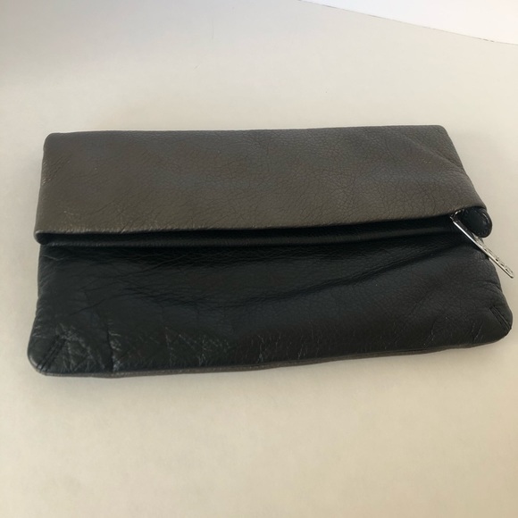 Brighton Bloc Party Two Tone Black & Gray Foldover Clutch - Picture 8 of 8